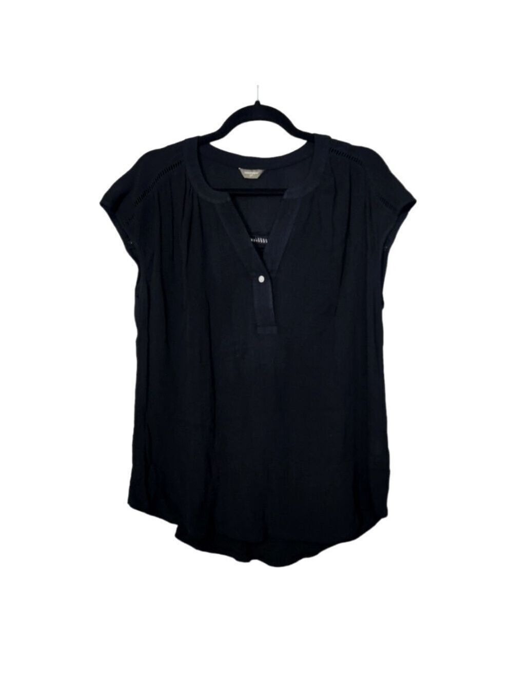 Denver Hayes Black Lightweight Short Sleeved Blouse